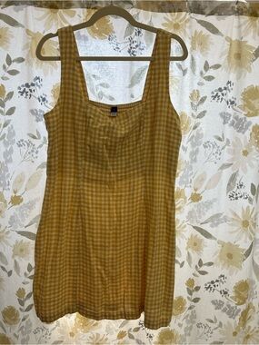Old Navy Yellow Gingham Tank Dress